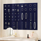 Neatsure Large Cork Board for Wall, 48" x 36" Bulletin Board with Pushpins, 12 Panels Felt Tiles Tack Push Pin Board for Office, Dark Blue