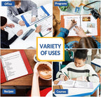 SUNEE Binder Dividers with Tabs for 3 Ring Binder, 8.5 x 11 Paper White Binder Dividers Blank with 8 Tabs, 12 Sets Page Dividers for School, Office and Home, 96 Dividers