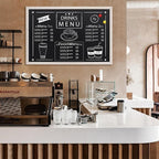 SELEAD Magnetic Chalkboard Words Sign - 24" x 36" Large White Frame Wall Decor Bulletin Chalk Board for Menu, Business, Restaurant, Farmhouse