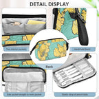 Bolaz Big Capacity Pencil Pen Case Pouch Bag School College Office Organizer for Teens Girls Adults Student-Yellow Flower Pattern
