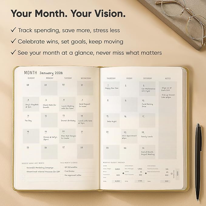 Daily Planner 2026 (5" x 8") - The Ultimate Daily Workflow Planner with Hourly Schedule & Task List to Achieve Your Goals by PRODUCTIVITY STORE (A5, Cream)