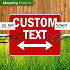Custom Arrow,Custom Directional Sign, Two way Arrow,24x30 Inches, 55 mil thick HDPE (high density polyethylene) Made in USA by My Sign Center