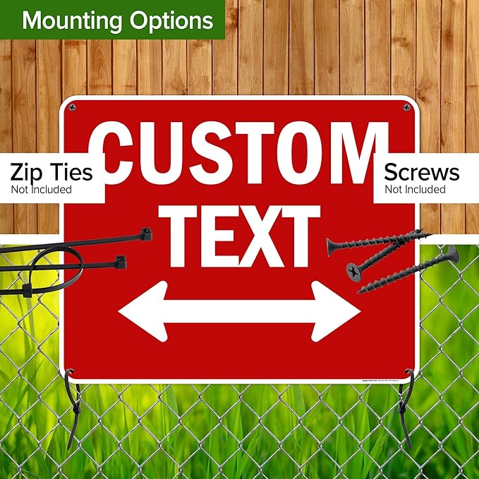 Custom Arrow,Custom Directional Sign, Two way Arrow,24x30 Inches, Rust Free .063 Aluminum, Fade Resistant, Made in USA by My Sign Center