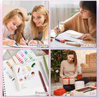 Thboxes 8Pcs Gel Pens for Journaling, 0.5mm Fine Tip Retractable Colorful Pens - Smooth Writing for Note Taking, Office & School Supplies, Valentine's Day Gifts for Women Teachers Kids