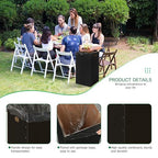 Nosiny 30 Pcs 50 Gallon Corrugated Cardboard Trash Cans for Events, Disposable and Reusable Cardboard Bin Bulk with Trash Bag, Recycling Pop-up Garbage Box, Foldable Waste Container for Party (Black)
