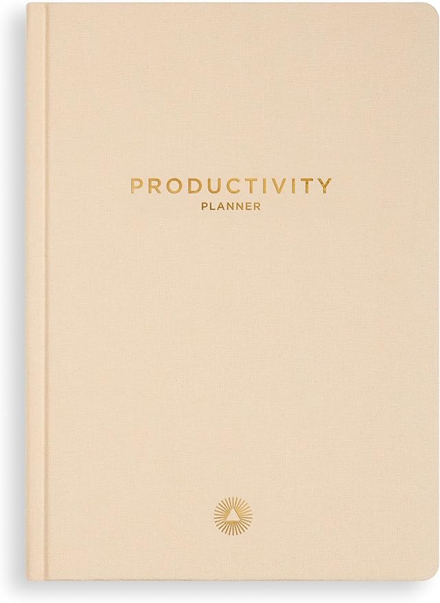 Intelligent Change - 3-Month Productivity Planner, Productivity Tools for Time-Management and Mindfulness, Daily To-Do List, A5 Undated Quarterly Planner, Beige (Beige)