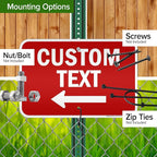 Custom Arrow,Custom Directional Sign, Left Arrow,12x18 Inches, 3M EGP Reflective, Rust Free .063 Aluminum, Fade Resistant, Made in USA by My Sign Center