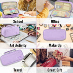 JOINPRO Pencil Case, Large Capacity Pencil Case Organizer; Double Zipper Storage Bag; Big Pencil Pouch for College School Office Teen Girl Boy Men Women Adult