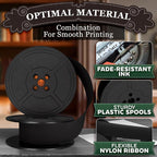 4 Pairs Typewriter Ribbon - Black Typewriter Ink Ribbon with 0.2 Inch/5mm Central Aperture, Durable Twin Spool Replacement - Reliable Print Quality, Compatible with Most Typewriters