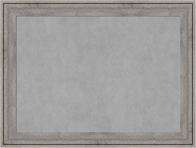 Amanti Art Grey Framed Magnetic Board 25x33 Medium Vision Board for use with Magnets, 100% Metal Sheet to Display Items as Office Decor or for Home Organization in mudroom, Kitchen or Kids Room