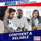 Mifflin-USA Horizontal Card Protector with Metal Clip and Vinyl Straps (Clear, 4x3 Inch, 250 Pack), Waterproof PVC ID Name Badge Holder with Clip
