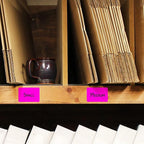 ChromaLabel 2 x 3 inch Permanent Color Code Rectangle Labels, 250 Labels per Dispenser Box, Fluorescent Pink