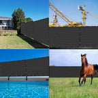 Black 2'6" x 32' Fence Privacy Screen Commercial Outdoor Backyard Shade Windscreen Mesh Fabric