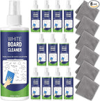 Dansib 8 Pack Whiteboard Cleaner Spray 8.5oz Dry Erase Board Cleaner with 6 Cloths Non Toxic Dry Erase Cleaner Removes Stubborn Marks from Whiteboards