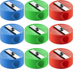 Bedwina Pencil Sharpeners - 9 Pack Pocket Sized Mini Handheld Colored Pencil Sharpener Manual for Kids, Plastic and Colorful for Party Favors, Goodie Bags, Classroom Prizes, School Supplies