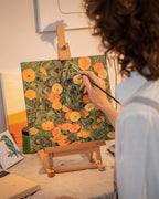 DJAR 25" Tabletop Easel for Painting, Adjustable Beech Wood Table Top Wooden Painting Easel, Portable Painting Display Drawing Stand for Teens, Adults, Students, Natural