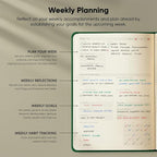 Dated, 2026 Planner, 5.8” x 8.3” - The #1 Productivity Planner to Achieve Your 2026 Goals - Planner 2026-2027 by PRODUCTIVITY STORE (A5, GREEN)