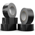 SWRT 9 Mil 5-Pack Black Heavy Duty Duct Tape Strong Adhesive, 2 in x 30 YD (Total 150YD) Duct Heavy Duty Waterproof All Weather Black Duct Tape No Residue Sealing & Patching for Indoor&Outdoor Repair