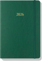Wykeham's Executive 2026 Daily Journal Planner – US Public Holidays & Format – Customization Available (Racing Green, 8.5"×5.5")