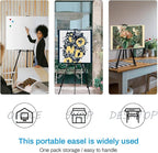 RRFTOK Artist Easel Stand,Metal Tripod Adjustable Easel for Painting Canvases Height from 21" to 66" with Reinforced Triangle,Carry Bag for Table-Top/Floor Drawing and Didplaying(3pack).