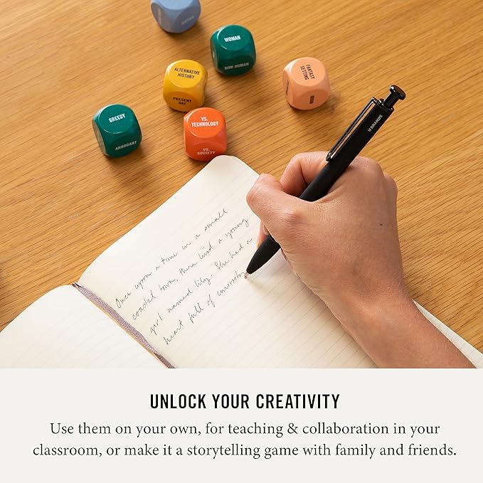 Two Tumbleweeds Writing Dice Set of 9 for Story Inspiration for Writers to Overcome Creative Block - Thoughtful Writer Gifts for Authors and Aspiring Novelists