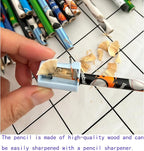 Jsehchya 72PCS Corlorful Wooden Football Pattern Cased Pencils for Kids Bulk with Erasers, Fun Cute for School,Drawing,Gift (pattern, 72)