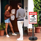 INNOVSIGN Heavy Duty Cast Iron Sign Post, 12" Round Base, 48" Movable Sign Stand