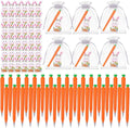 Eaasty 36 Set Easter Gifts Bulk Carrot Ballpoint Pens with Bunny Cards Happy Easter Spring Party Favors Black Ink Gel Pens for Office Stationery Supplies School Classroom Home Party Decoration