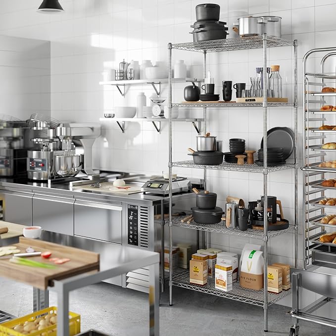 Regal Altair 21" Deep x 36" Wide x 86" Height Wire Shelving Kit | 5-Tier | NSF Commercial Storage Rack Unit