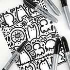 Dabo&Shobo Permanent Markers Jumbo Size, 40 Count, Bullet Tip, Large Black Permanent Markers Set