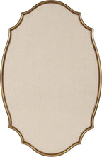 Kate and Laurel Leanna Decorative Scalloped Metal Pinboard; 24 x 36; Gold; Framed Rounded Oval Vintage Bulletin Board for Unique Display; Organization; and Decor