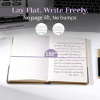 CAGIE Elegant Gold-Edged Journal for Women – Aesthetic Vegan Leather A5 Notebook, 256 Pages 100GSM Thick Paper Hardcover Diary, Gift Journals for Writing