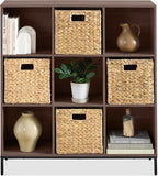 Best Choice Products 9-Cube Bookshelf, 3-Tier Wood Storage Bookcase W/Legs, 11in Shelf Opening, Cube Organizer, Living Room, Office, Nursery - Walnut