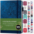 Legend Planner – Weekly & Monthly Life Planner to Hit Your Goals & Live Happier. Organizer Notebook & Productivity Journal. A5 (Mystic Blue)