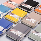 EMSHOI Dotted Notebook - 256 Pages A5 Dotted Grid Journal Notebook,120gsm Thick Paper,16 Perforated Pages, Smooth PU Leather, Inner Pocket,5.75'' × 8.38''-Green
