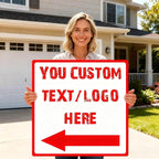 Custom Square Directional Signs - 8 * 8 inches - Corporate logos/warning text, for indoor and outdoor use