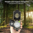 Anbte Compass Hiking Survival, IP65 Waterproof Metal Compass with Sighting Clinometer and Carry Bag, Multifunctional, Professional, for Camping Hunting Hiking Navigation