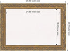 Amanti Art White Cork Board for Wall, 20x28 Vision Board with Gold Frame, Medium Corkboard Office Decor for Home Organization, Traditional Corkboard Pinboard to Display Items for Home Organization