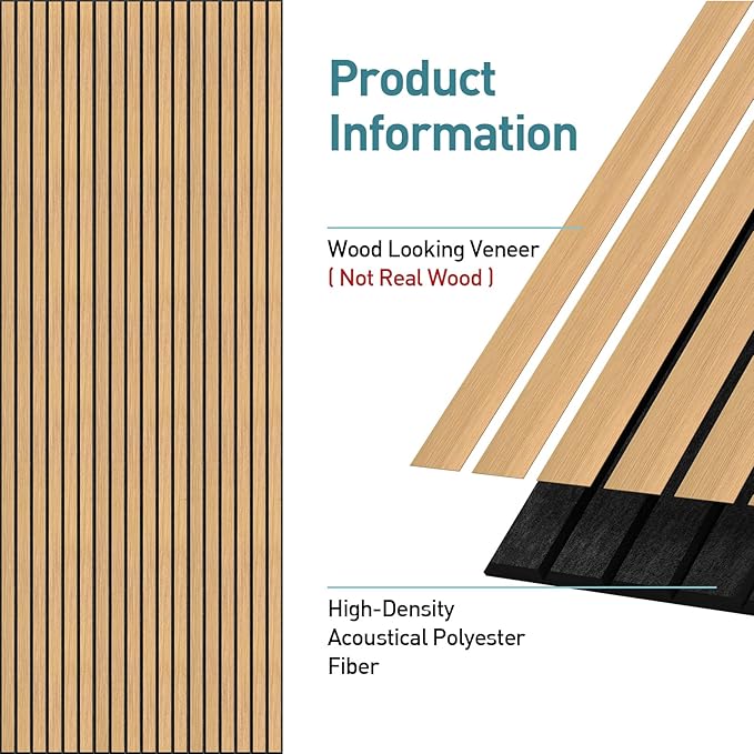 UMIACOUSTICS 6 Packs Acoustic Panel,47.2 x 23.6 Inches Decorative Sound Proof Panel for Office,Home Theater,Studio,Khaki