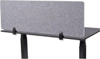 Stand Up Desk Store ReFocus Raw Clamp-On Acoustic Desk Divider Mounted Privacy Panel to Reduce Noise and Visual Distractions (Castle Gray, 47.25" x 16")