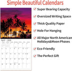 2026 Wall Calendar,Calendar 2026, November 2025 - December 2026, Wall Calendar Tropical Islands, 12" x 24" Opened,Full Page Months Thick & Sturdy Paper for Gift Perfect Calendar Organizing & Planning