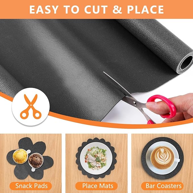 WochiTV Shelf Liner for Cabinets, Drawer Non Adhesive Non Slip Foam Mat for Kitchen, Pantry, Bathroom, Cupboard, Garage, Closet, Shelves, Drawer, Tool Box, Black 13.78 x 157.5 inches