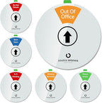 Out Of Office Door Sign - 6 Status Options: Private, In Meeting, Do Not Disturb, Working Remotely, Available, Away