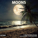 2026 Wall Calendar, MOONS Wall Calendars,2026 Monthly Calendars, Beautiful luna Picture, Thick Glossy Paper, Organizing & Planning