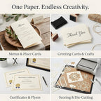 250 Sheets Cream Cardstock 8.5 x 11 Ivory Card Stock 65lb/176gsm Premium Off White Colored Sheets Thick Printer Paper for Cards Making, Office Printing, Wedding Invitations