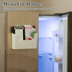 YOHOM No Drilling File Holder Wall Mails Magazines Organizer Adhesive Door Mount, Single Pocket, (White 1) (WHITE, 1 PCS)