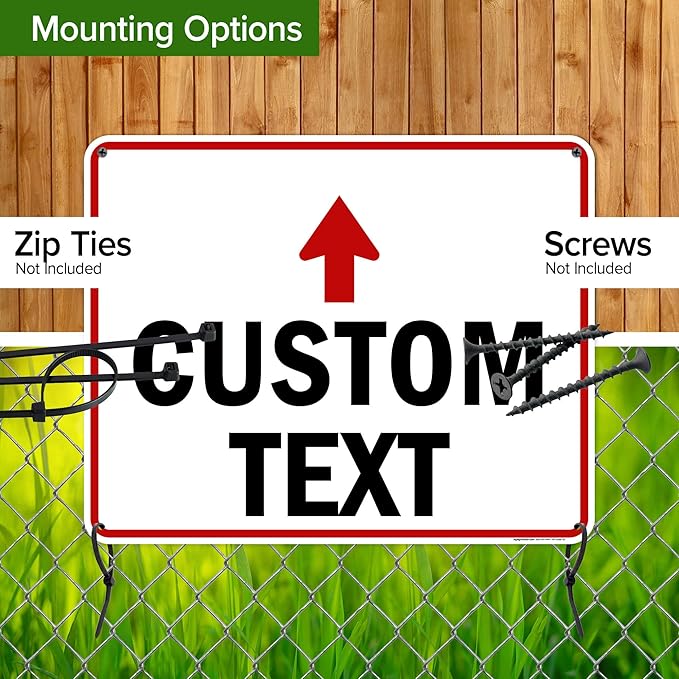 Custom Arrow,Custom Directional Sign, Up Arrow,24x30 Inches, Rust Free .063 Aluminum, Fade Resistant, Made in USA by My Sign Center