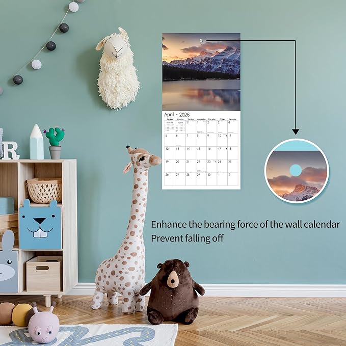 2026 Wall Calendar,Calendar 2026, November 2025 - December 2026, Wall Calendar Wonders of Planet, 12" x 24" Opened,Full Page Months Thick & Sturdy Paper for Gift Perfect Calendar Organizing & Planning