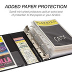 Samsill Economy 2 Inch Mini 3 Ring Binder, Made in The USA, Round Ring Binder, Non-Stick Customizable Cover, 2" Storage, Single, Black