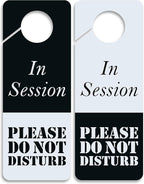 Business Design Do Not Disturb Sign - In Session, 2 Pack, Double Sided, Ideal for Offices, Online Sessions and Meetings, Online Classes, Home Offices, Counseling, Clinics, Therapy, Massage sessions